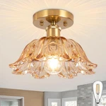 Semi Flush Mount Ceiling Light,vintage Lights Fixture E26 Base Am. Fixed Price $85.88.