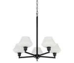 Quorum International 6221-5 Ayala Light 28"W Chandelier Black. Fixed Price $297.00.