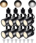 Dimmable Black Led Track Lighting Heads, 10W 3CCT GU10, 8PCS Adjustable Spotligh. Fixed Price $121.99.