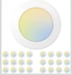 Amico 24-PACK 5/6'' Led Disk Lights Dimmable, 12W, 2700K-6000K, Etl & Fcc. Fixed Price $92.40.