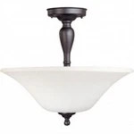 Nuvo Dupont Dark Chocolate Bronze Dimmable Led Convertible Semi Flush/pendant. Fixed Price $59.99.
