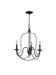 Home Decorators Collection Rivy West 3 Oil Rubbed Bronze/silver Highlights Chan. Fixed Price $44.00.