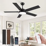 Zmishibo 52 Ceiling Fans With Lights, Smart Remote/app Inch, Black. Fixed Price $97.14.
