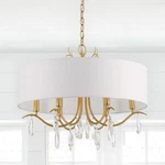 Nib! Crystorama Lighting Group ROL-18806 Rollins 24"W Crystal Gold. Fixed Price $250.00.