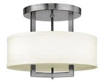 Hinkley Lighting 3200 15"W Semi-flush Ceiling Fixture Nickel. Fixed Price $499.00.