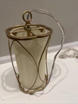 Uolfin A03941 Reperio 12.5 In. 1-LIGHT Gold Hanging Pendant W/caged Shade. Fixed Price $21.25.