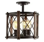 Jonathan Y Ferme 14 In. 3-LIGHT Iron Rustic Bronze Farmhouse Led Flush Mount. Fixed Price $94.99.