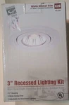 Commercial Electric Dimmable 3 Recessed Lighting Kit White Gimbal New Box. Fixed Price $10.00.