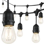 15-LIGHT Indoor/outdoor 48 Ft. Plug-in Edison Bulb Shape String Rustic Led. Fixed Price $34.12.