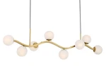 Minka Lavery 3747 Curven 8 Light 54"L Abstract Linear Chandelier - Brass. Fixed Price $984.00.
