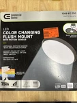 Commercial Electric 15" Matte Black Led Dimmable Selectable Cct Flushmount Light. Fixed Price $24.99.