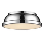 Golden Lighting 3602-14 Ch-ch Duncan Flush Mount Chrome With Shade. Fixed Price $129.99.