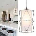 Zlierop Pendant Lights Kitchen Island With Frosted Glass, Brushed Nickel Hang.... Fixed Price $107.32.