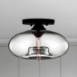 2 Litfad Semi Flush Ceiling Lights Black. Fixed Price $175.00.