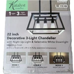 3-LIGHT Modern Integrated Led Chandelier 60-W Matte Black CHD225CCTNLBK. Fixed Price $125.00.