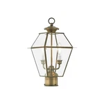 Livex Lighting 2284-01 Westover 2-LIGHT Outdoor Post Head, Antique Brass, 16..... Fixed Price $206.23.