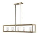 Golden Lighting Smyth Wg 5-LIGHT White Pendant With Clear Glass. Fixed Price $230.00.