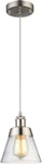 Modern Glass Pendant Light With Handblown 1 Brushed Nickel,. Fixed Price $57.96.