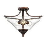 Millennium Lighting 1483 Bronze Natalie 3-LIGHT 19"W Semi-flush Ceiling Fixture. Fixed Price $46.93.