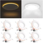 6 Pack Inch Led Recessed Lighting With Night Light, Dimmable Can Lights Wit.... Fixed Price $82.20.