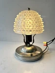 Vintage Deco Retro Mcm Ceiling Light Fixture W Clear Sea Urchin Dome Cover Shade. Fixed Price $129.99.