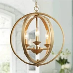 Ksana Gold Orb Chandelier Modern Globe 3 Light Fixture For Dining & Living Room. Fixed Price $129.99.