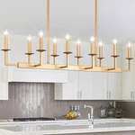 Qjmpp 48 Inch 10 Light Linear Chandelier. Fixed Price $159.95.