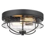 Hwh Investment Flush Mount Ceiling Light 12 Inch, Black -seeded Glass. Fixed Price $81.16.