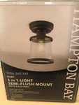 Hampton Bay Semi Flush Mount Light Matte Black Finish 6 1. Fixed Price $27.99.