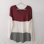Double Zero Womens Multicolor Long Sleeve Scoop Neck Pullover Blouse Top Size. Fixed Price $18.95.