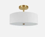 Dainolite 571-143SF Everly Light 14"W Semi-flush Drum Ceiling White. Fixed Price $90.00.