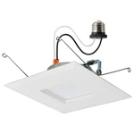 9W Led Downlight Retrofit 5-6 Inches Cct Selectable Square White Finish. Fixed Price $18.95.