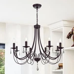 Lucidce Farmhouse Chandeliers 8 Lights Oil Rubbed Bronze Pendant Lighting Dining. Fixed Price $293.94.