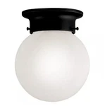 Design House Millbridge 6 In. Black Ceiling Light W/ Alabaster Glass Shade. Fixed Price $19.99.