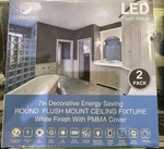 2 Pack Coramdeo 7" Decorative Energy Saving Round Flush Mount Ceiling Fixture. Fixed Price $20.00.