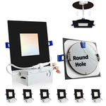 Adetu 4 Inch Square Led Recessed Lighting BLACK,5CCT Ultra Thin Ce.... Fixed Price $91.05.