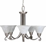 Volume Lighting V4445 Nickel 5-LIGHT 28"H 1 Tier Chandelier. Fixed Price $100.79.