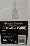 Designers Fountain 15005-MP-35 Torino Mini Pendant, Brushed Nickel 45.5" W. Fixed Price $45.00.