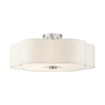 Livex Chelsea Light Semi Flush Mount, Brushed Nickel 52158-91. Fixed Price $399.96.