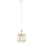 Kichler Vath 8" 1 Light Indoor Pendant, White/natural Brass - 52030WHNBR. Fixed Price $194.99.