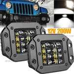 2X 5" Flush Mount 200W Led Work Light Bar Rear 4-ROW Driving Bumper Reverse Pods. Fixed Price $23.74.