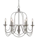 Kenroy Pannier 6 Light Chandelier With Silver Finish. Fixed Price $139.45.