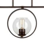 Forte Lighting 3-LIGHT Island Pendant, Antique Bronze/clear Globe 2703-03-32. Fixed Price $115.00.