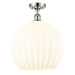 Innovations Lighting 516-1C-18-14 White Venetian Semi-flush Nickel. Fixed Price $391.60.
