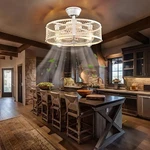 Depuley Farmhouse Ceiling Fans Lights Cement Flush Mount Caged. Fixed Price $139.64.