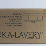 Minka 4365-84 Harbour Point 2-LIGHT 13.5" Flushmount Brushed Nickel, Open Box. Fixed Price $95.00.