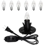 Ohlgt Himalayan Salt Lamp Cord 1 With 6 Bulbs, Type Base Scoket. Fixed Price $14.41.