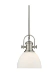 Golden Lighting Hines 1-LIGHT Pewter Mini Pendant With Opal Glass 3118-M1L Pw-op. Fixed Price $46.99.