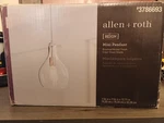 Allen And Roth Mini Pendant Brushed Nickel Finish Clear Glass Shade 1-LIGHT. Fixed Price $19.00.