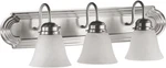 Quorum International 5094-3-165 Vanity Lights With Alabaster Swirl Glass Shades. Fixed Price $44.60.